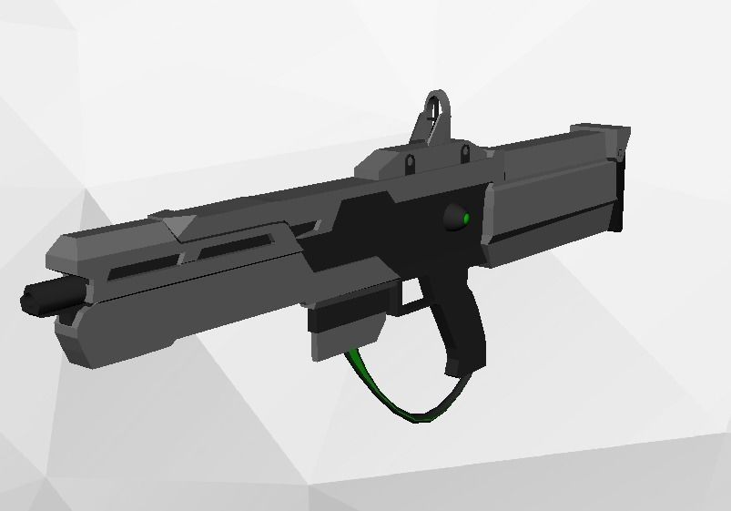 Lazer pistol Free low-poly 3D model_4