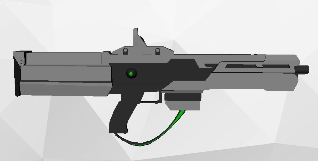 Lazer pistol Free low-poly 3D model_0