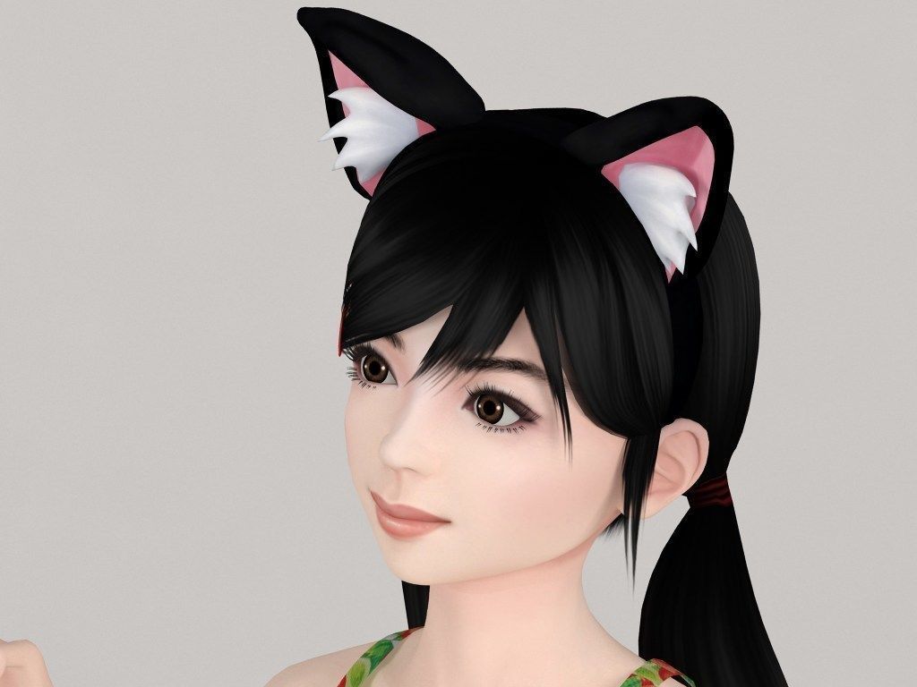 Manami various outfit pose 03 3D model_2