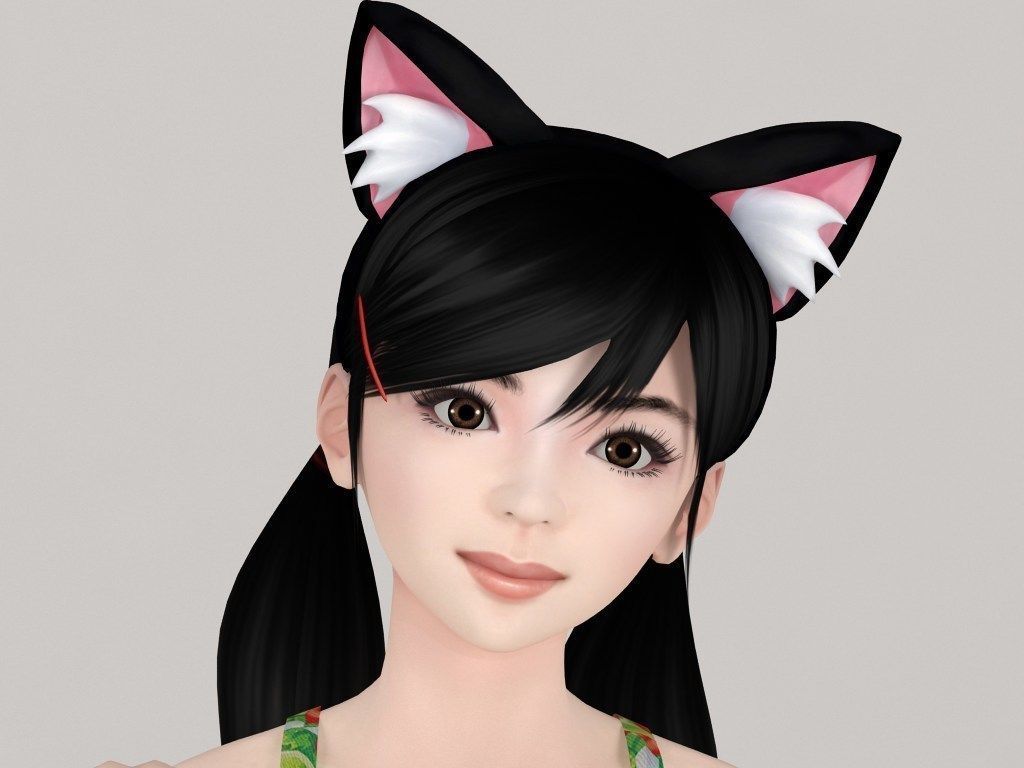 Manami various outfit pose 03 3D model_1