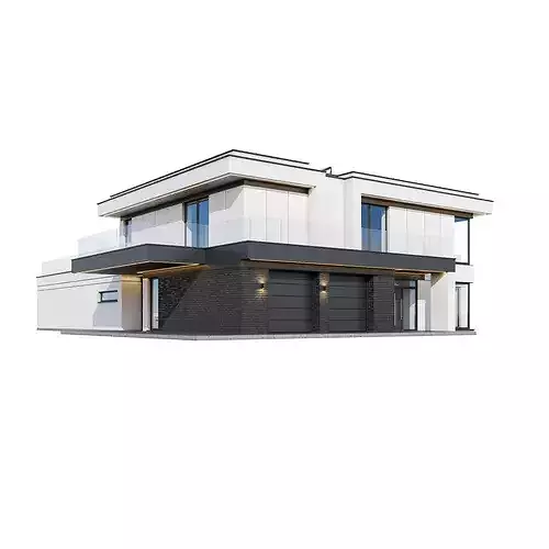 Modern house V169 with BLENDER file 3D model 4