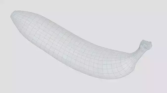 Realistic Banana 3D Scan 1 Mesh with 6 Ripeness Textures Low-poly 3D model 3