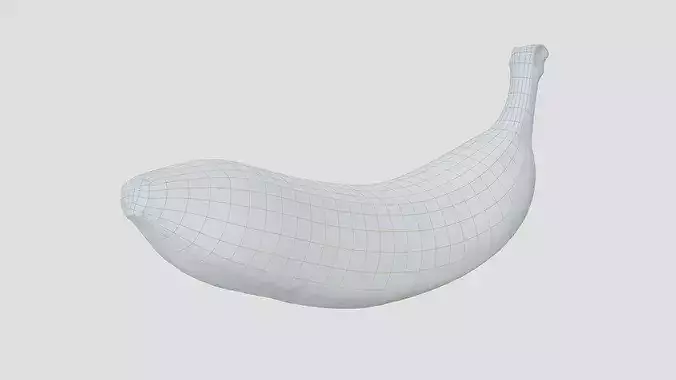 Realistic Banana 3D Scan 1 Mesh with 6 Ripeness Textures Low-poly 3D model 4
