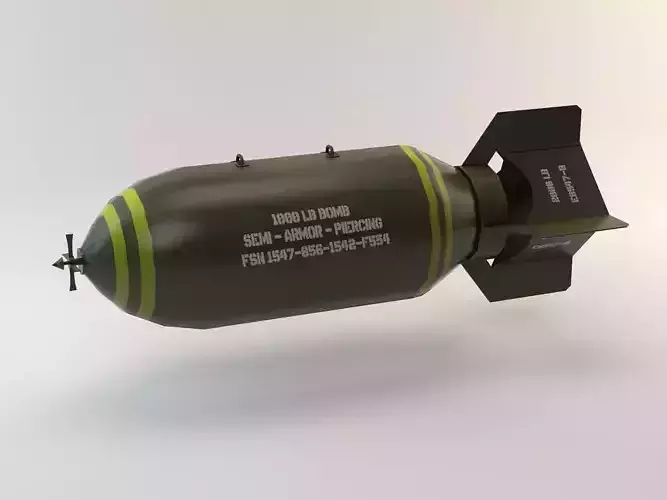 Lowpoly Bomb military Low-poly 3D model