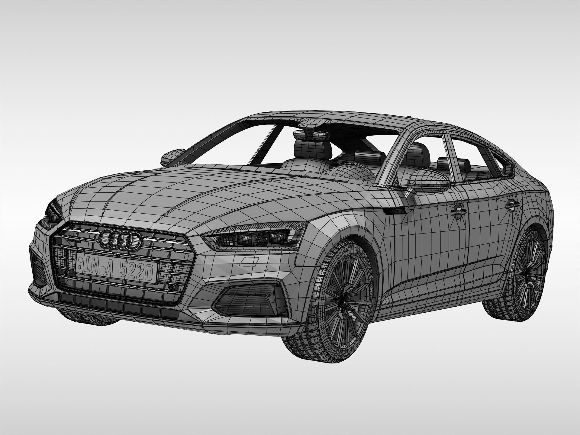 Audi A5 Sportback 2017 3D model_9