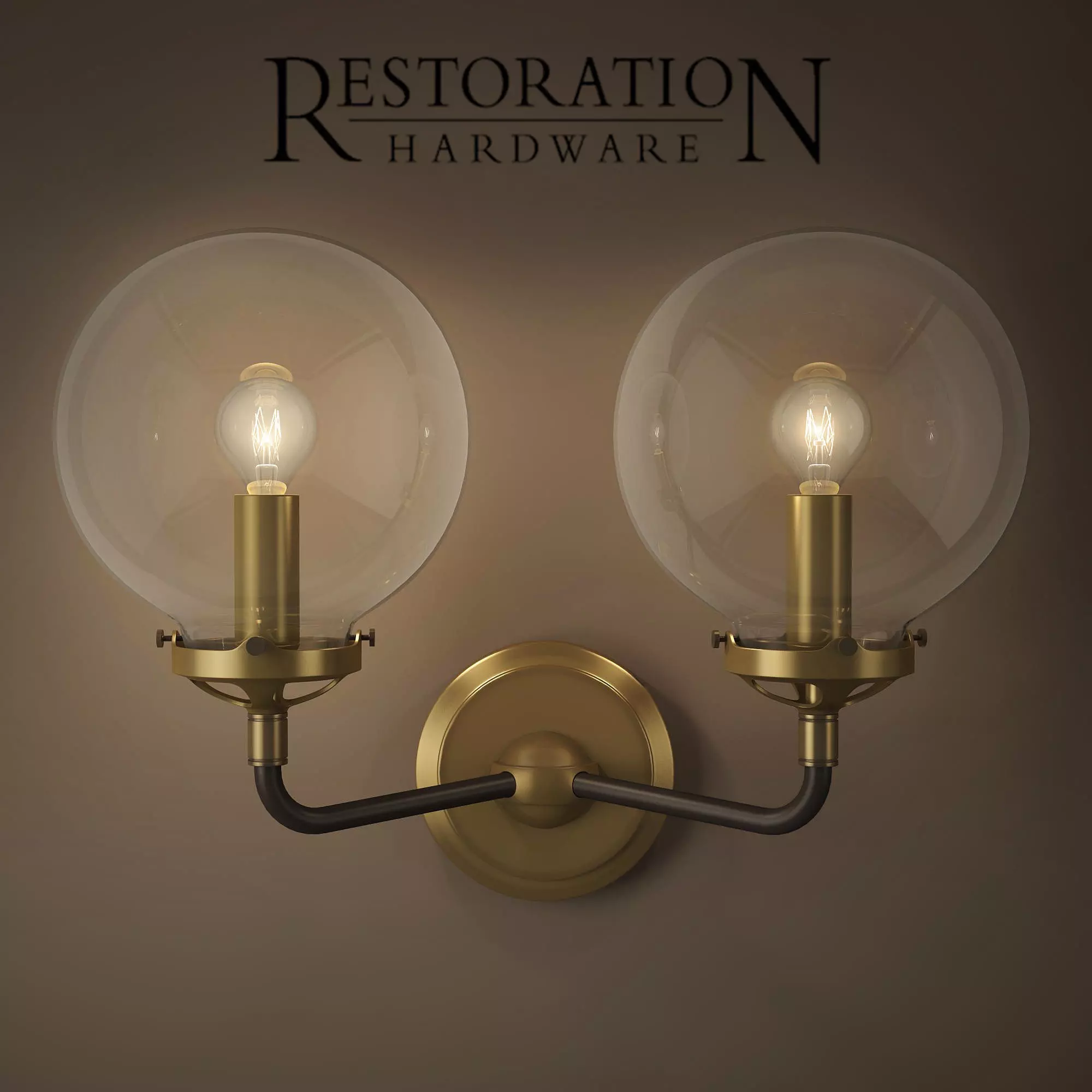 Sconce Restoration Hardware BISTRO GLOBE 3D model_0