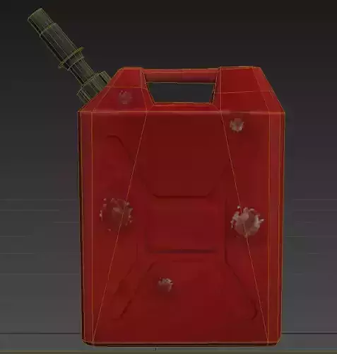 Lowpoly Gasoline Tank Low-poly 3D model
