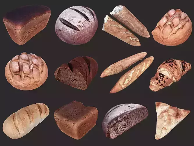 Bakery Pack Low-poly 3D model