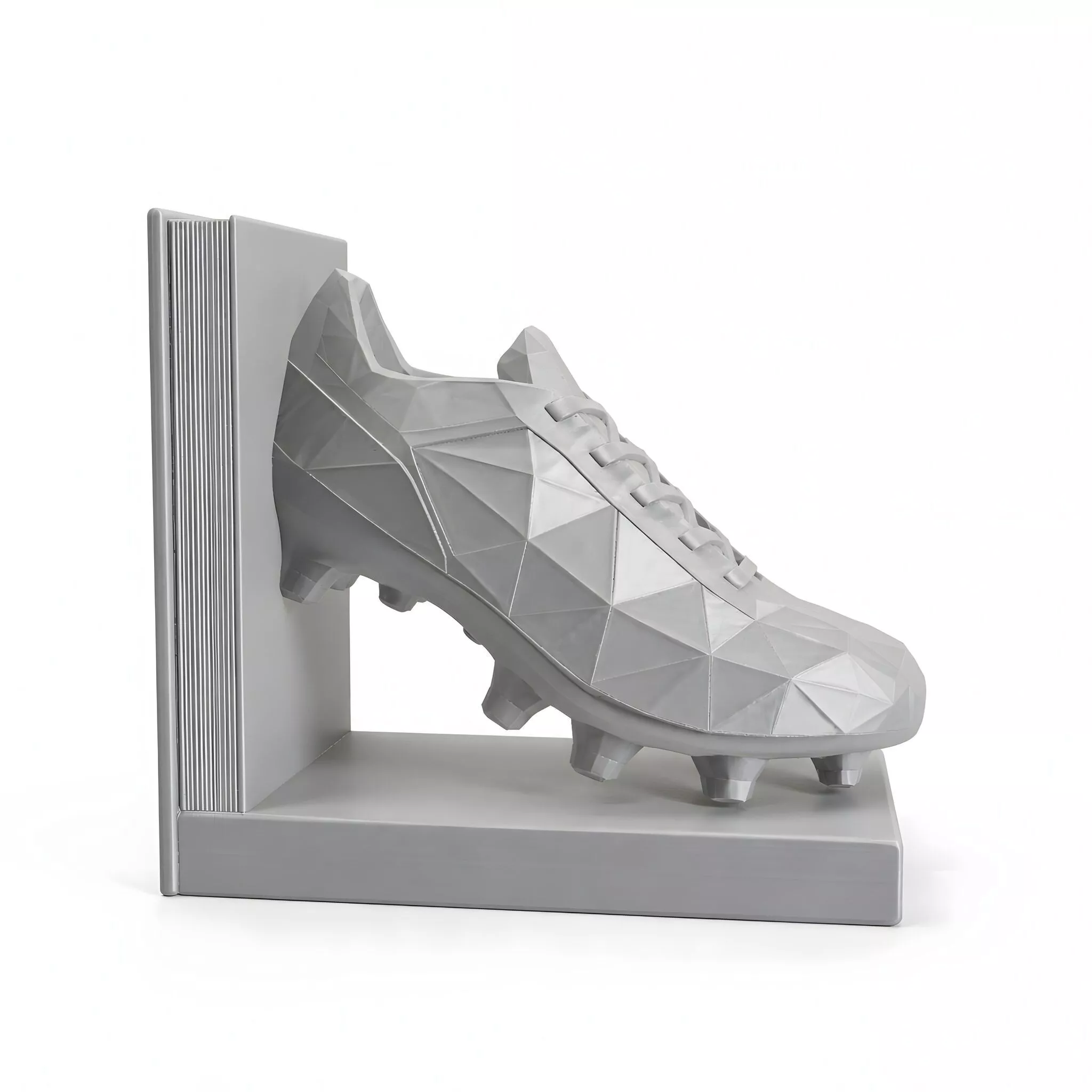 Low Poly Soccer Cleat Bookend 3D Print Model 3D print model