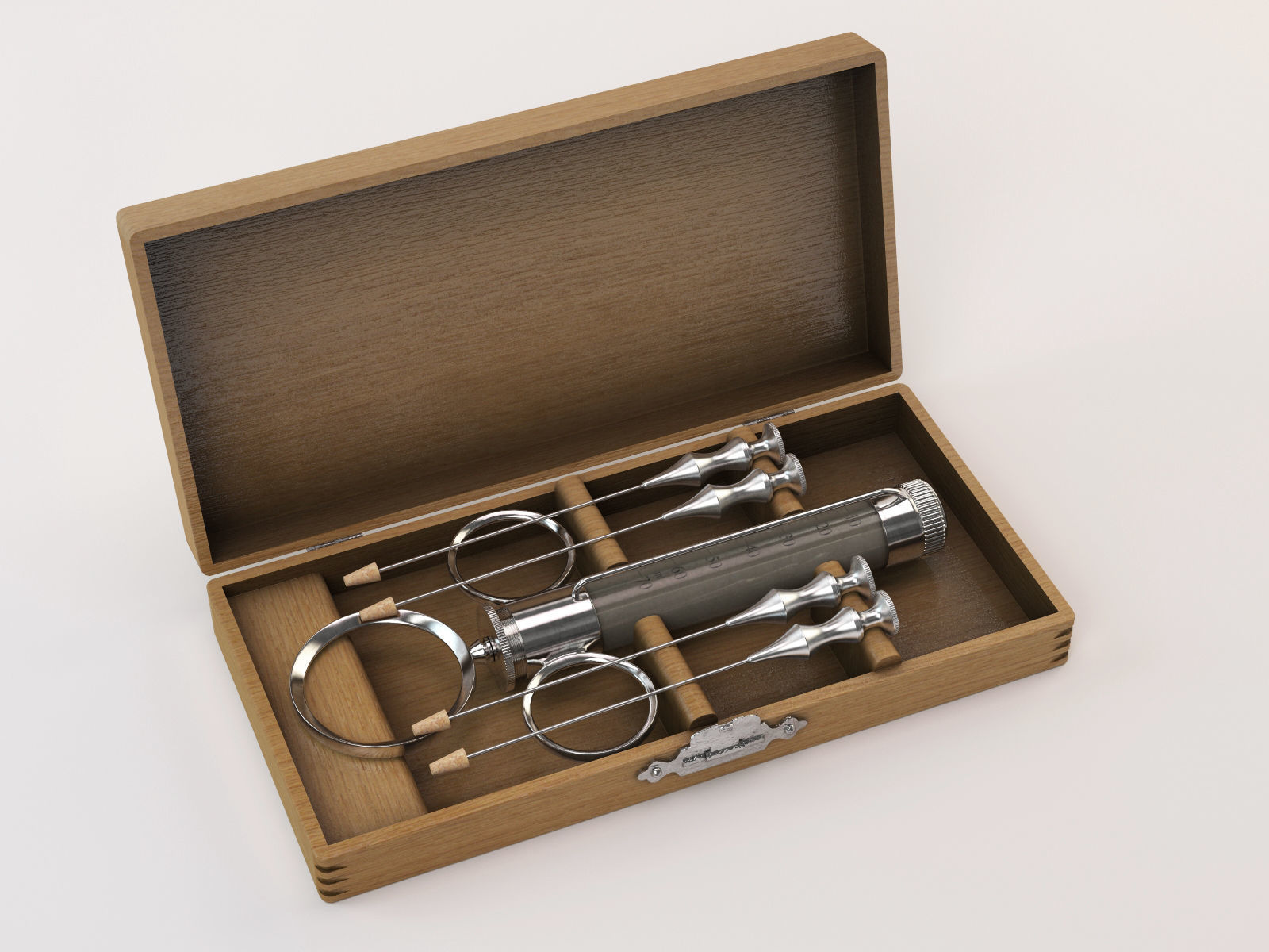 vintage syringe set 3D model_1