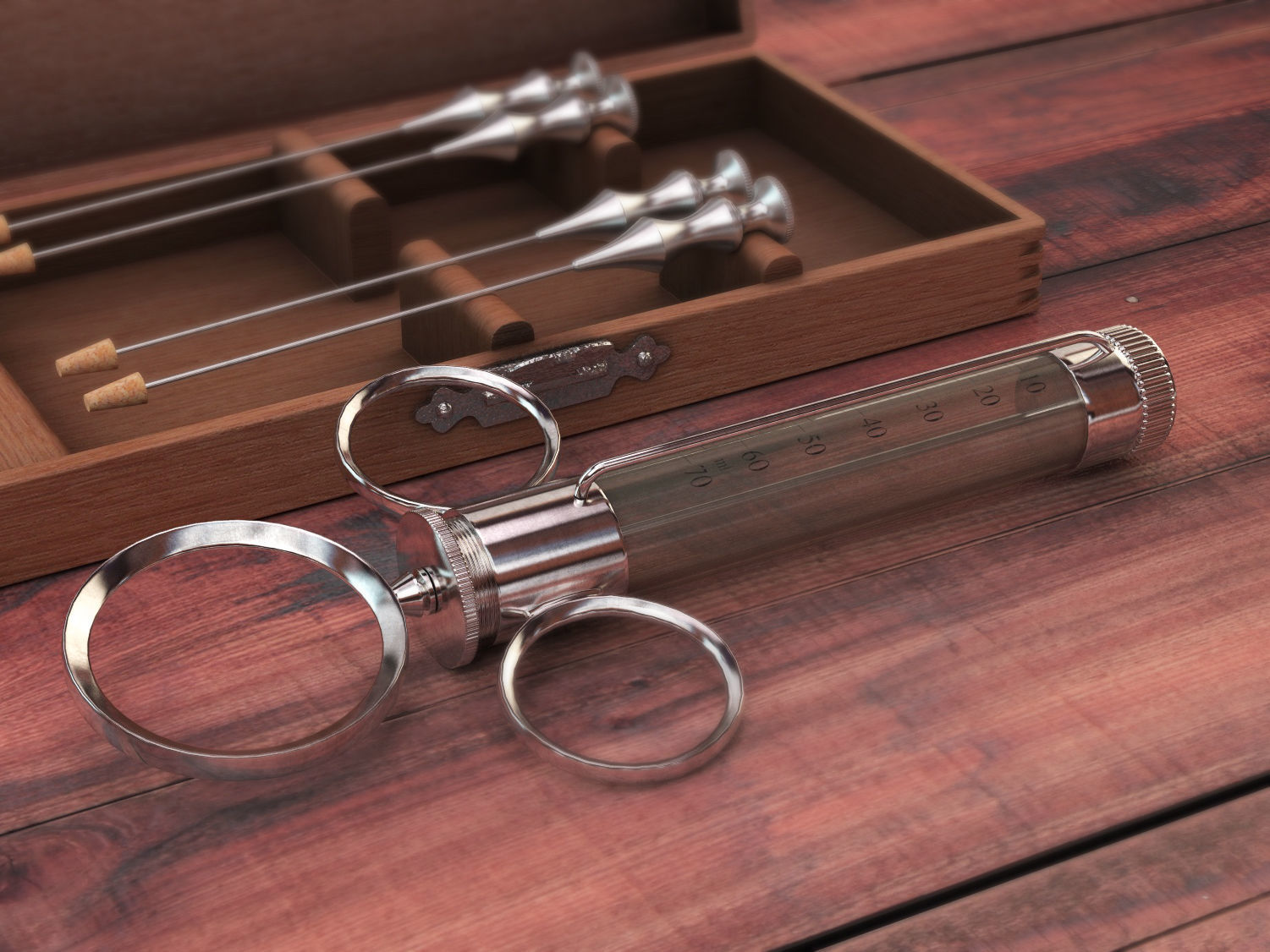 vintage syringe set 3D model_2