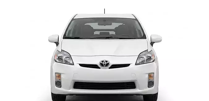 Toyota Prius Hybrid Third Generation XW30 Low-poly 3D model 4