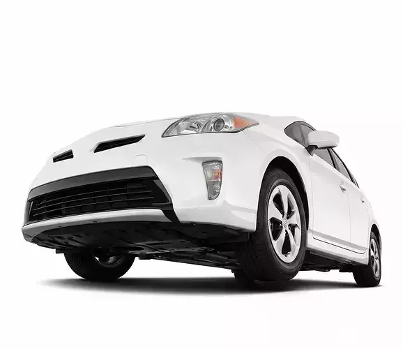Toyota Prius Hybrid Third Generation XW30 Low-poly 3D model 5