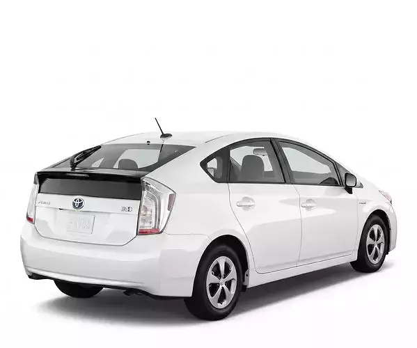 Toyota Prius Hybrid Third Generation XW30 Low-poly 3D model 2
