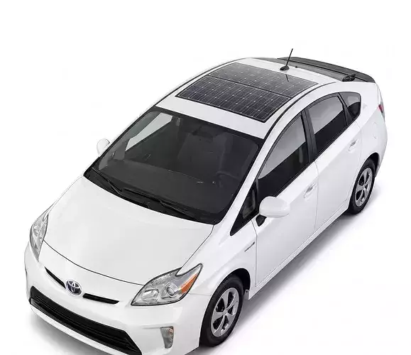 Toyota Prius Hybrid Third Generation XW30 Low-poly 3D model 3