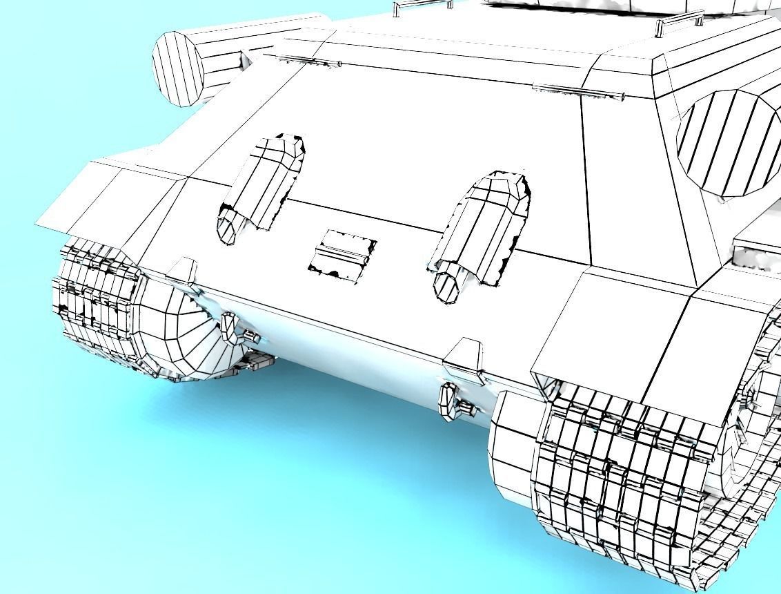 T-34-85  Low-poly 3D model_24