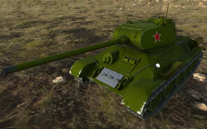 T-34-85  Low-poly 3D model