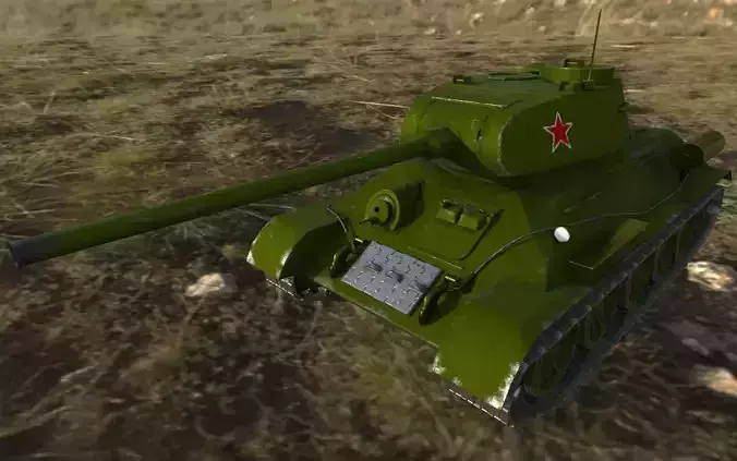 T-34-85  Low-poly 3D model