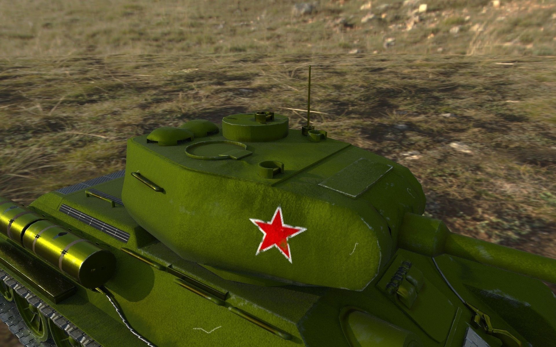 T-34-85  Low-poly 3D model_3