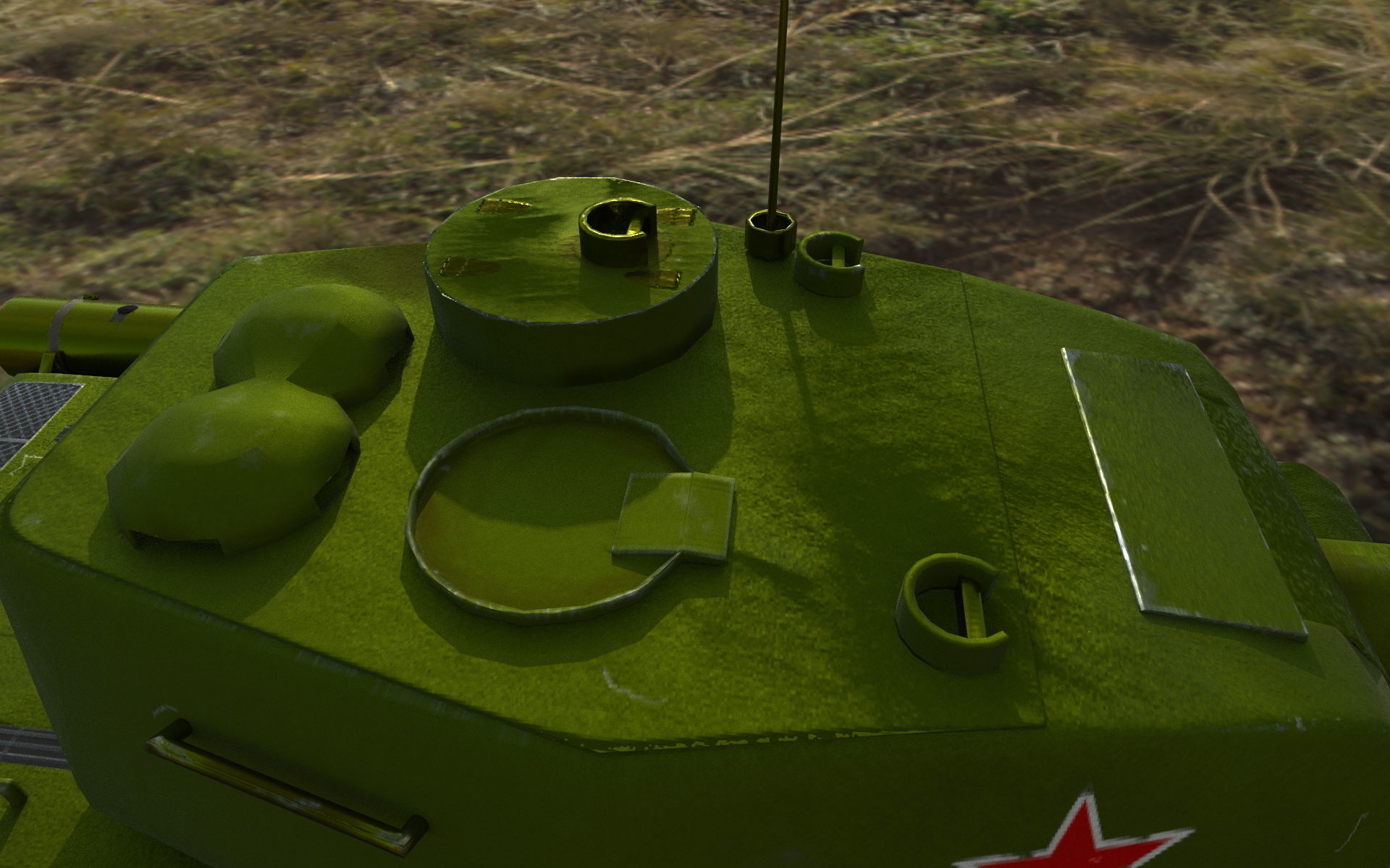 T-34-85  Low-poly 3D model_4