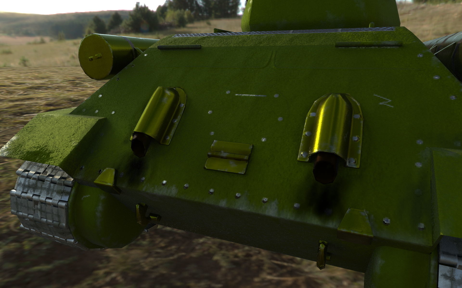 T-34-85  Low-poly 3D model_9