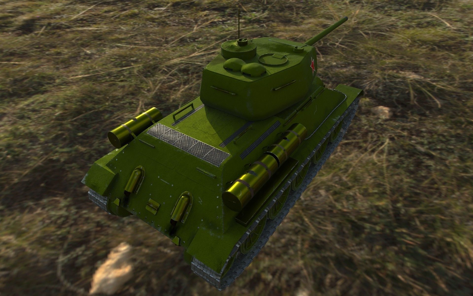 T-34-85  Low-poly 3D model_5