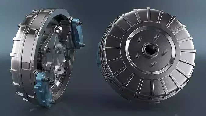 In-Wheel Electric Drive Assembly 3D model