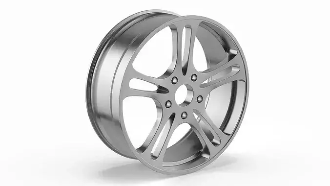 Alloy Wheel Rim 3D model 2