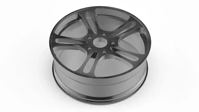 Alloy Wheel Rim 3D model 6