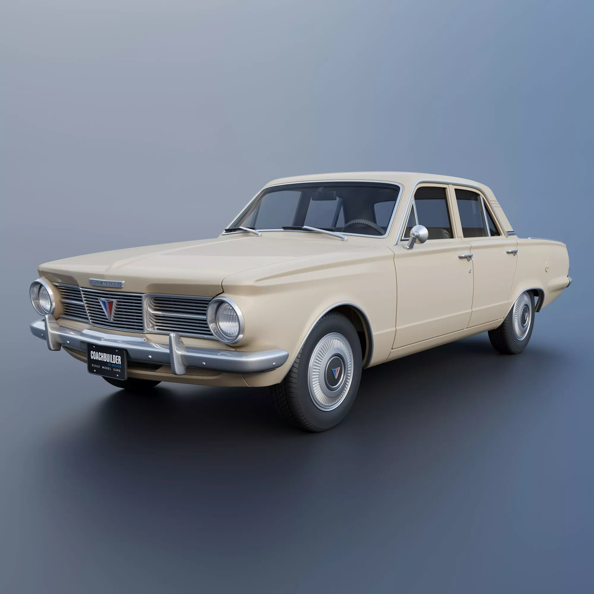 Plymouth Valiant 4 Door 1965 3D print model