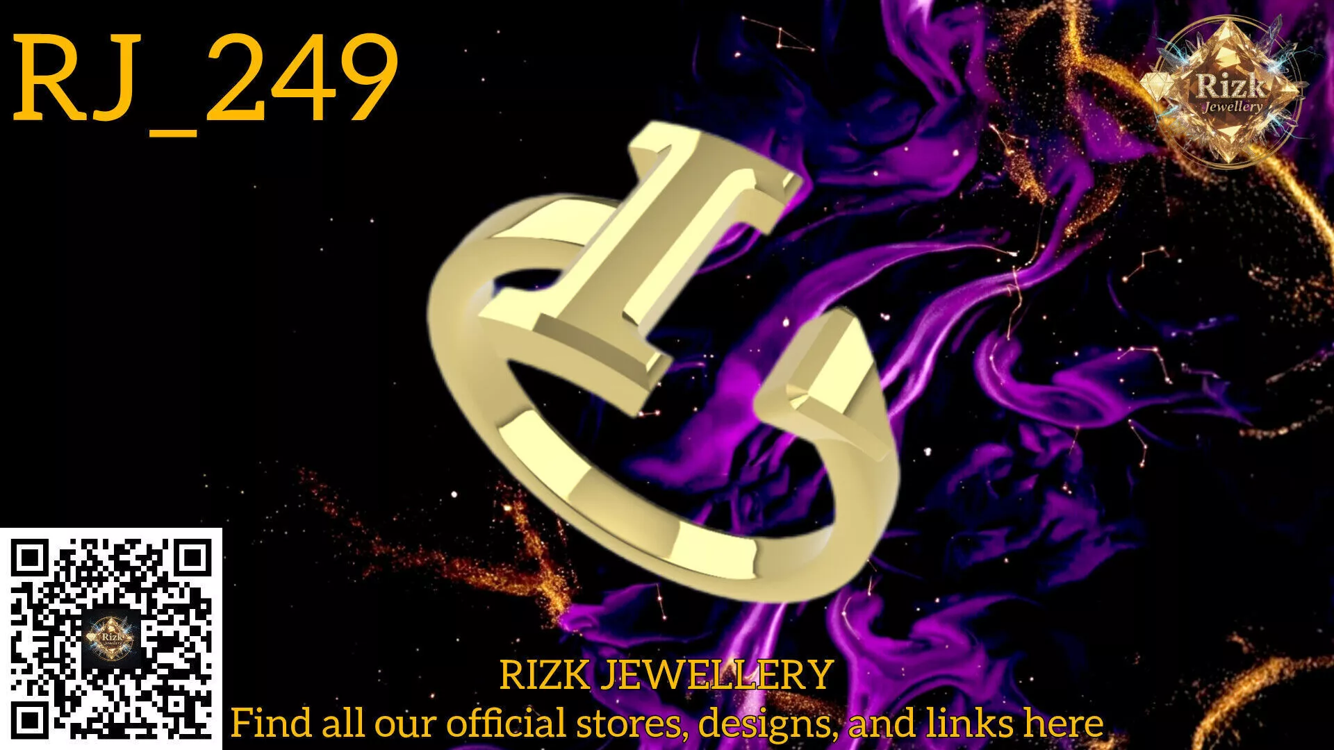 Initial Letter I Ring Style 1 Model RJ 249 3D print model