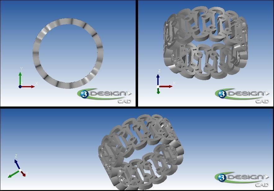 band ring Ali gold silver jewelry 3D print model farsi persian 3D print model_3