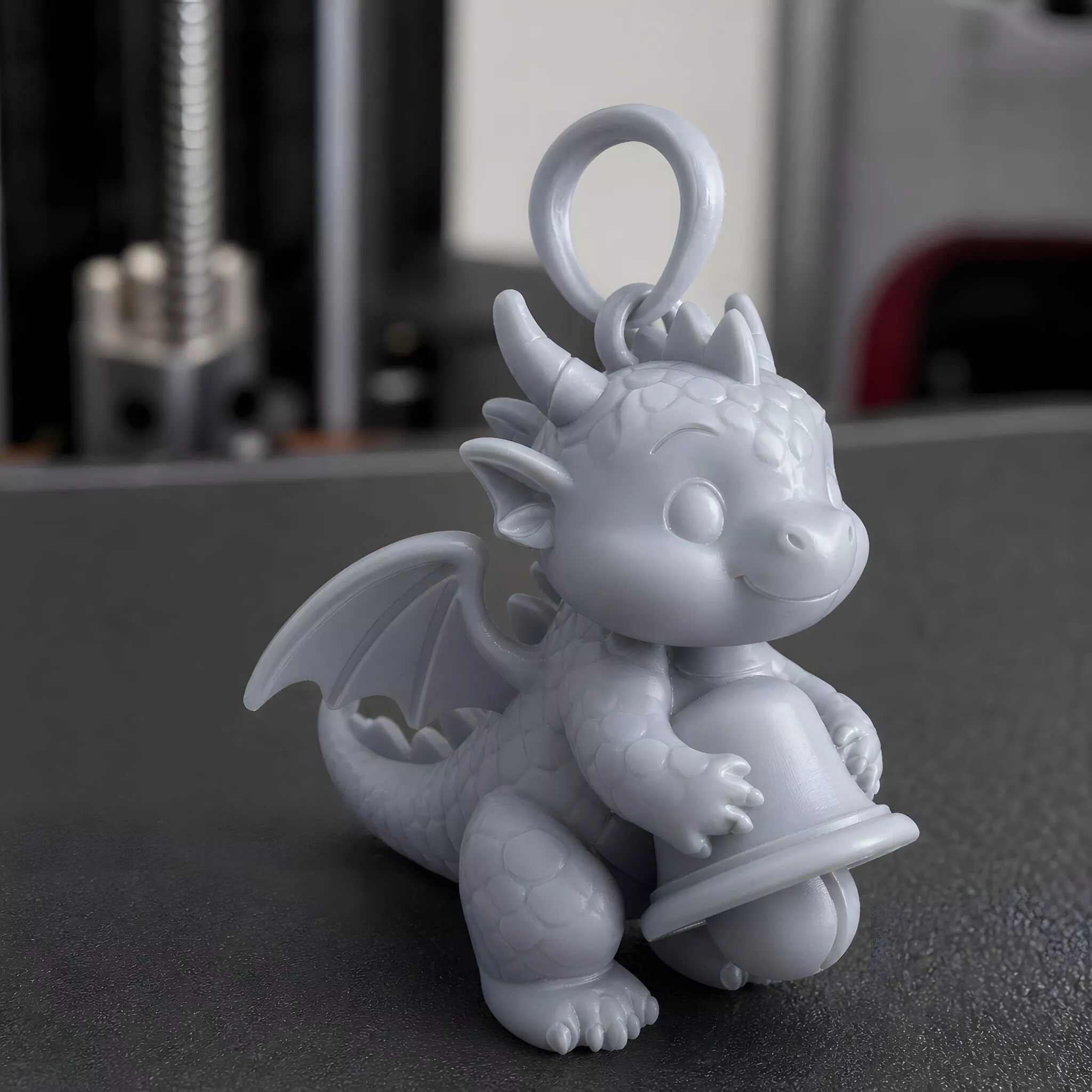 Bell Dragon Pendant 3D Printable Jewelry 3D print model