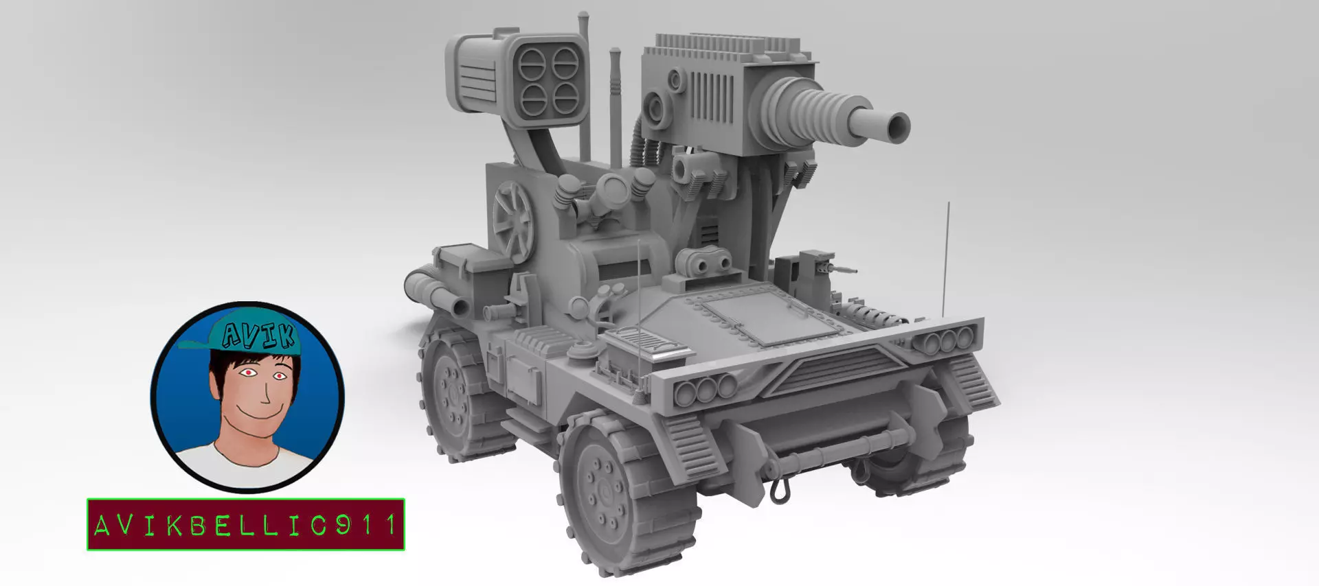 Experimental Military Car Free low-poly 3D model