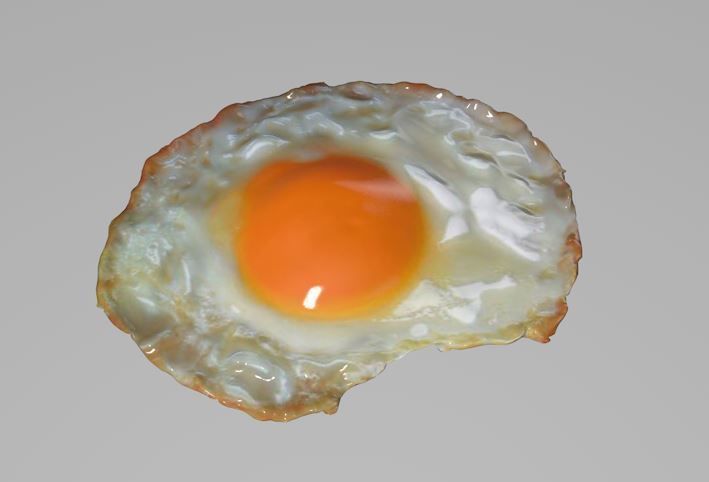 fried egg 3D model_1