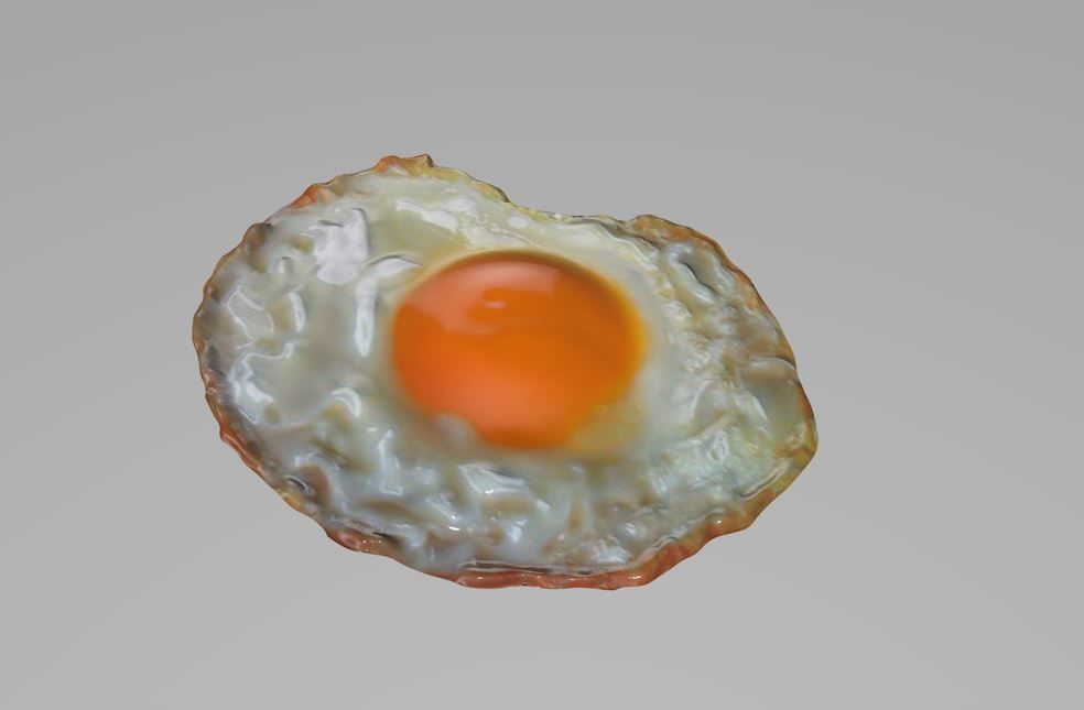 fried egg 3D model_2