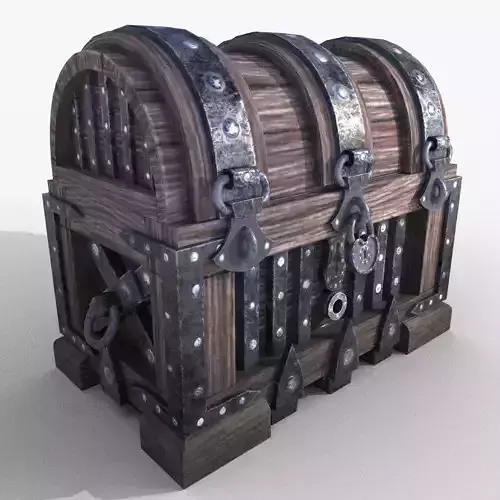 chest and safe Free low-poly 3D model