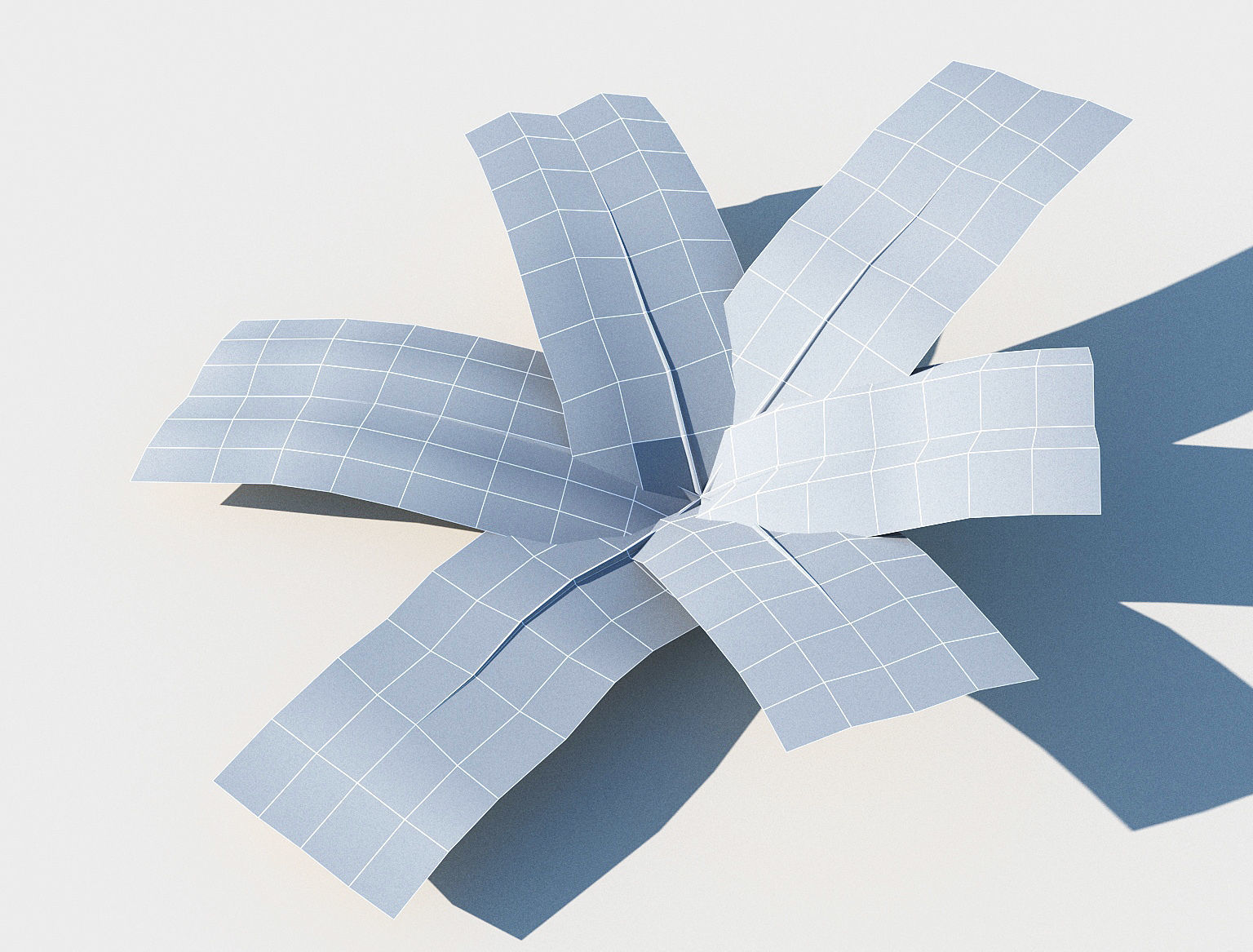 Dandelion set Low-poly 3D model_14