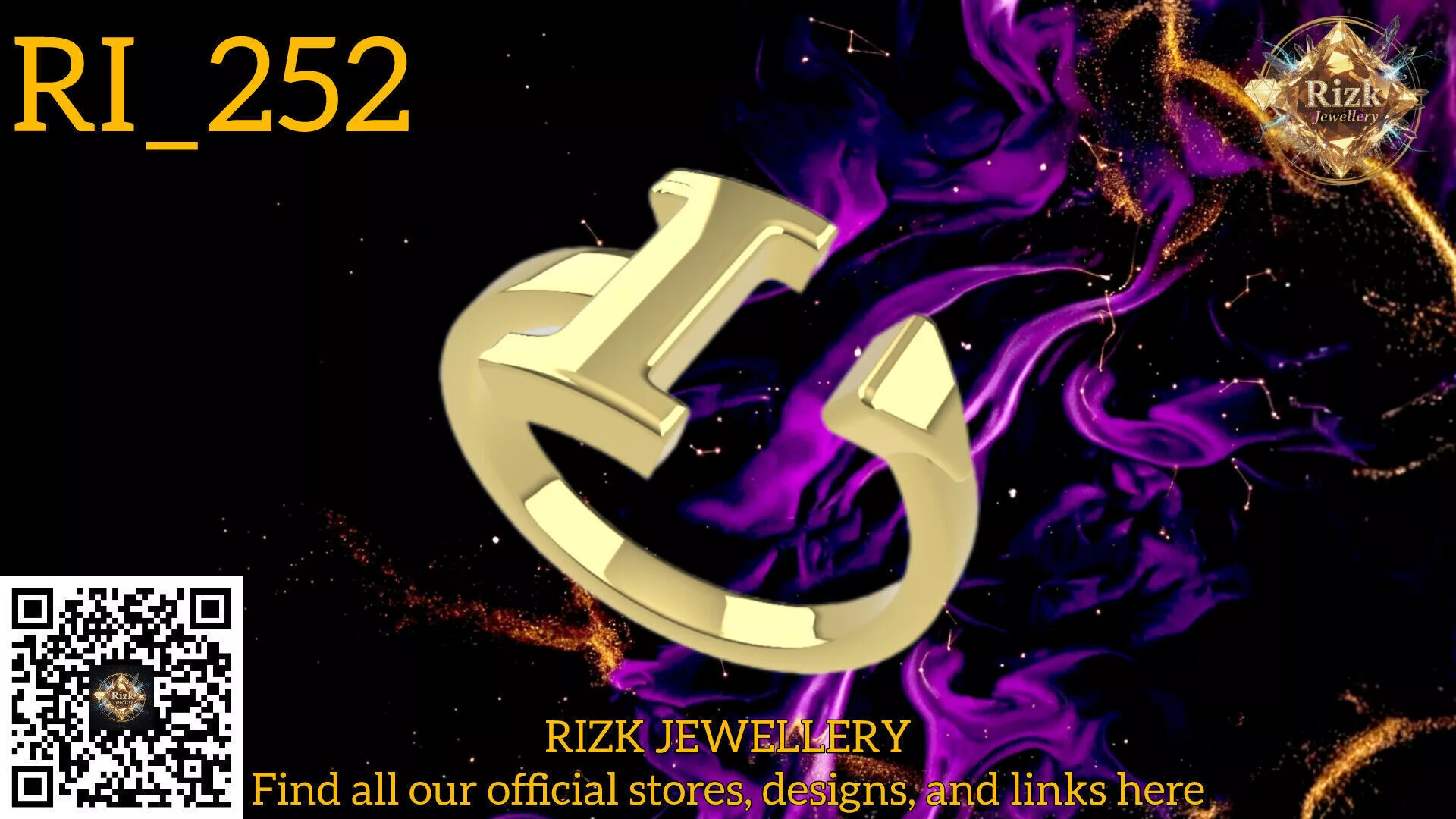 Initial Letter I Ring Style 4 Model RJ 252 3D print model