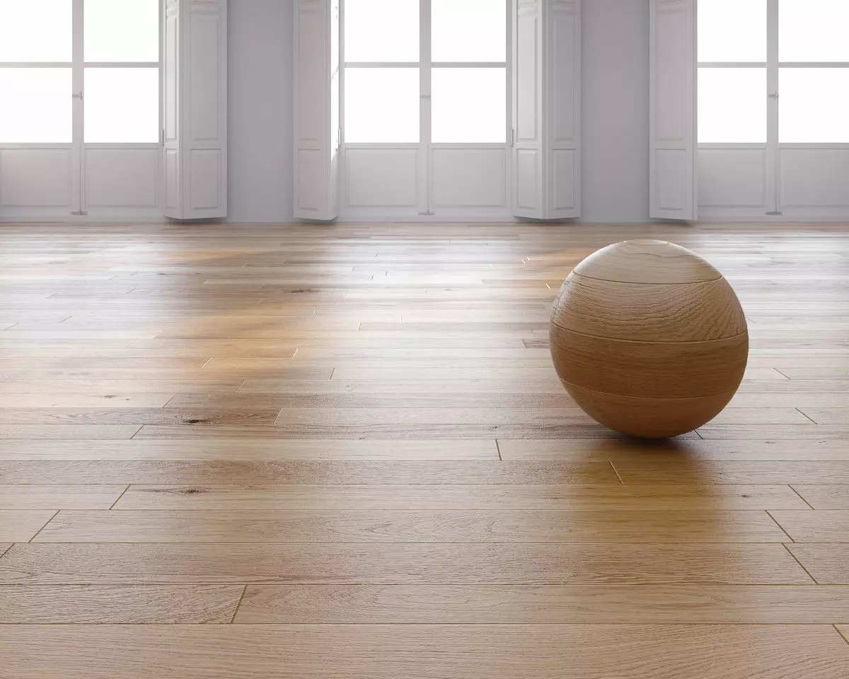 Oak Natural floor 3D model_0