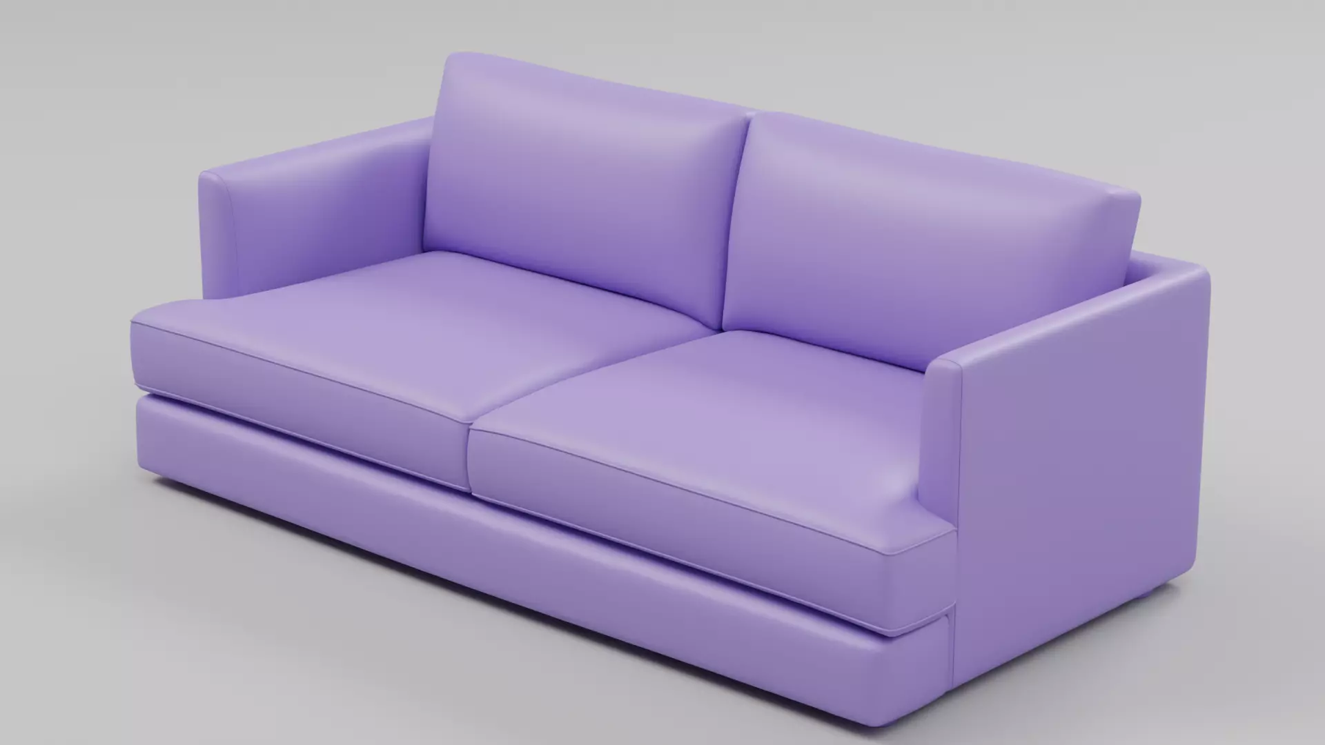 Contemporary Minimalist Low-Back Fabric Sofa 3D model