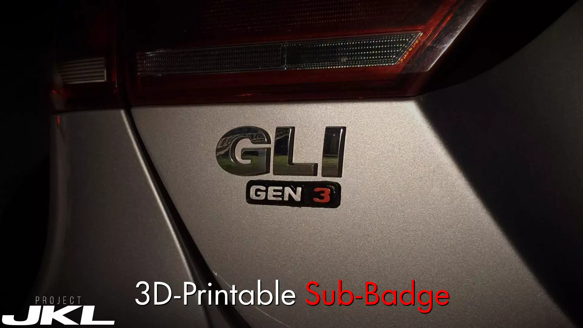 Project JKL 3D-Printable MK6 GLI Rear Sub-Badges 3D print model