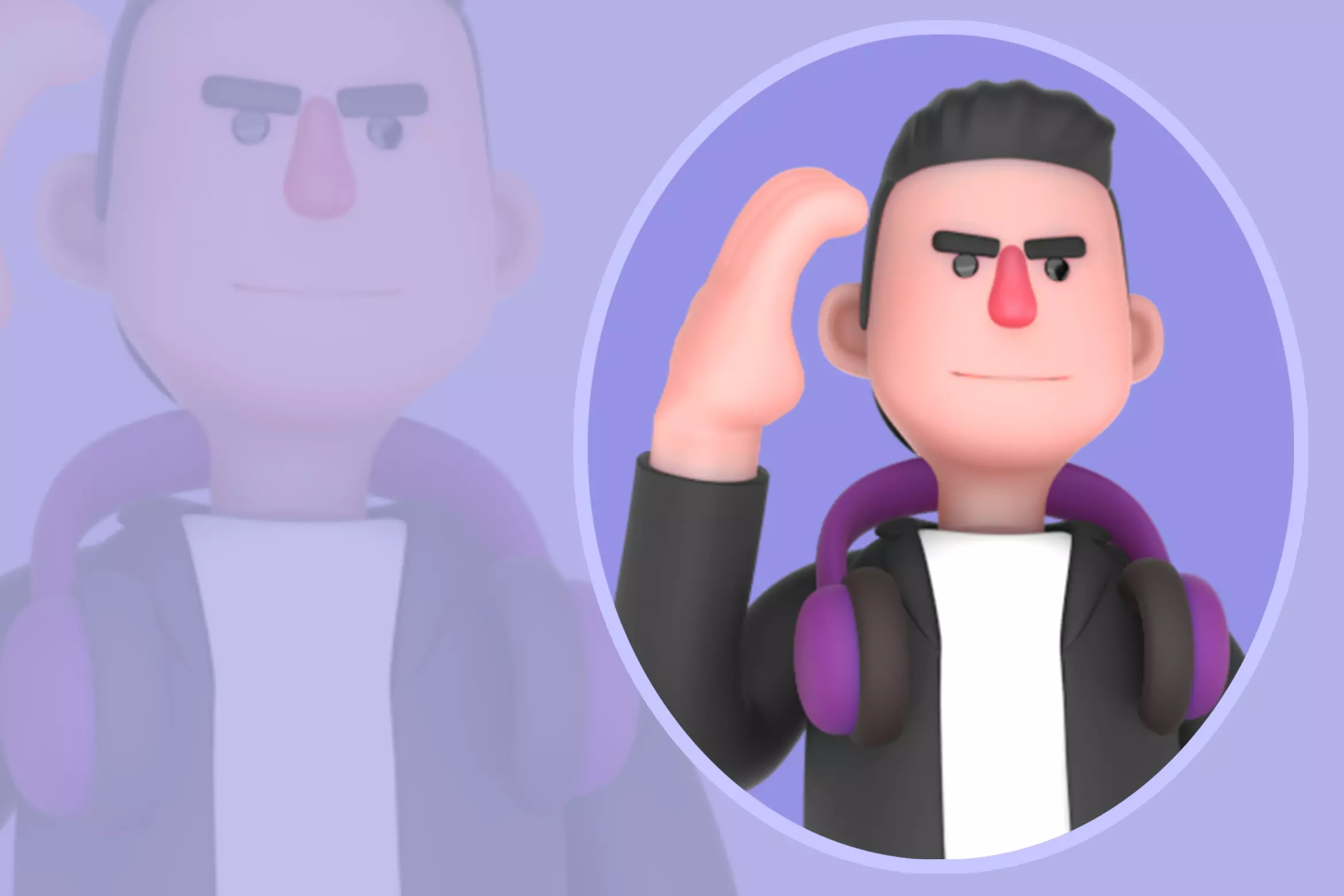 Stylized 3D Musician Character - Serious Performer 3D model