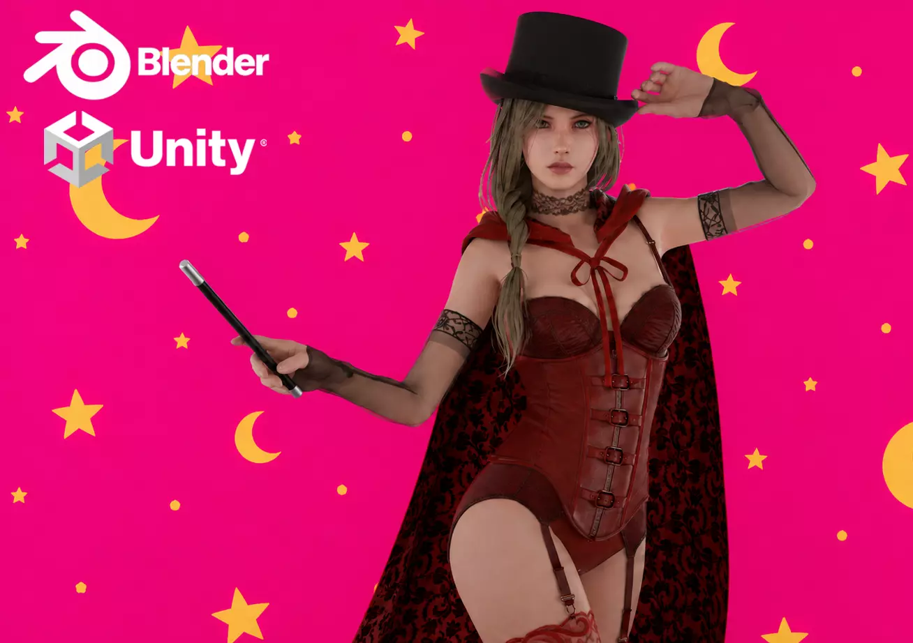 Astra - Game Ready Stylized Female Character - Fantasy Character Low-poly 3D model