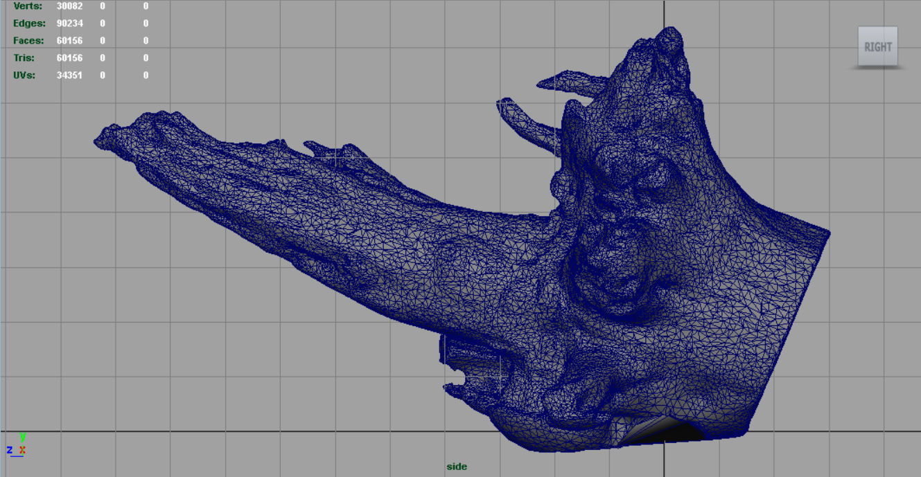 Dead trunk 2 Low-poly 3D model_14