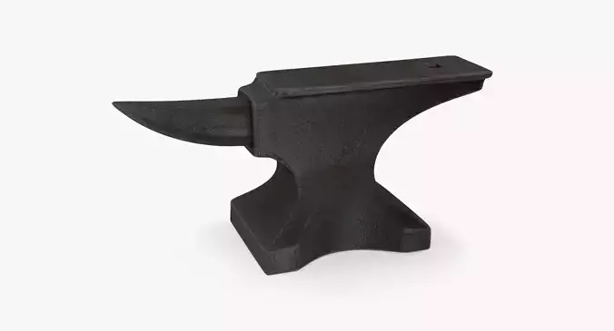 Vintage Anvil Low-poly 3D model