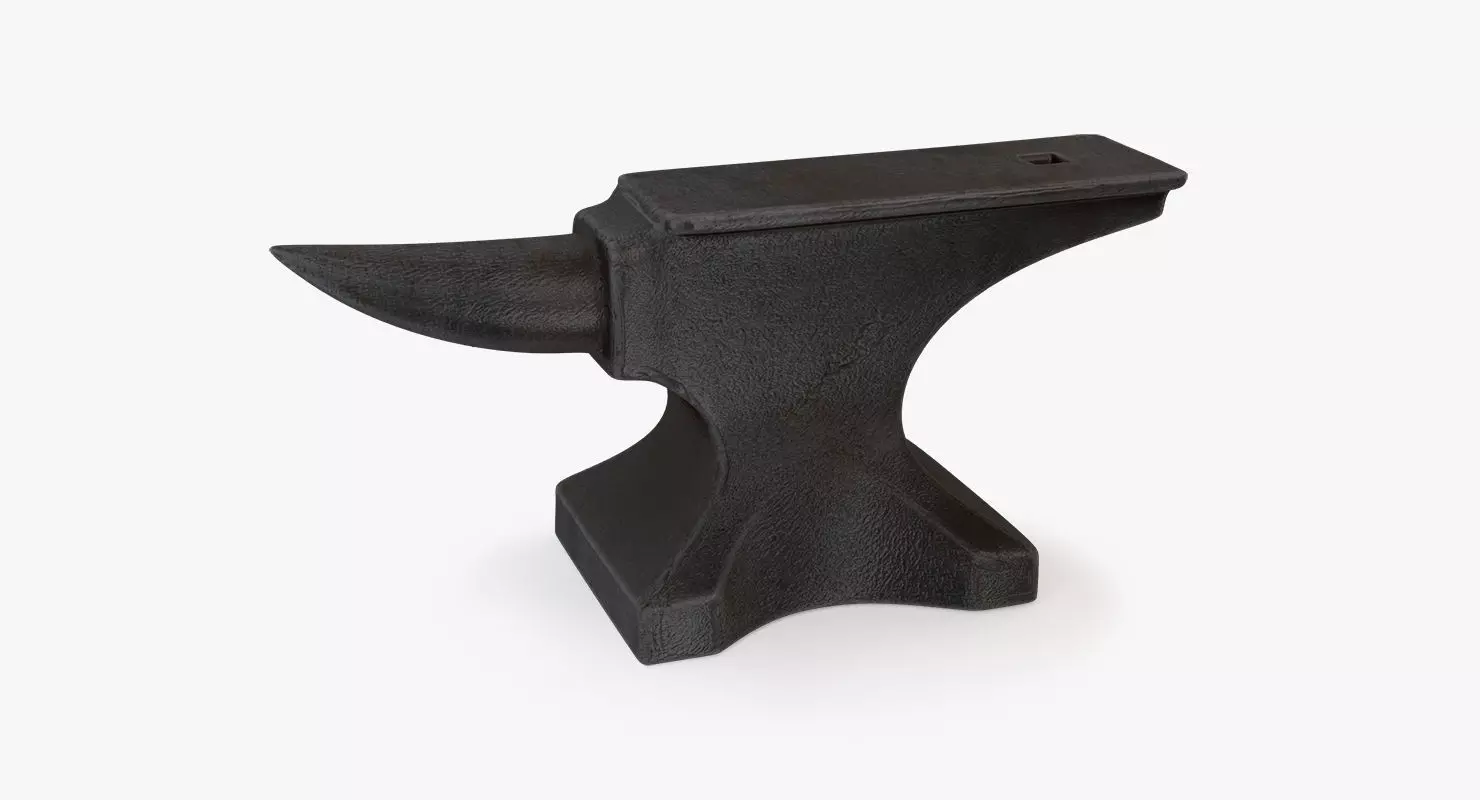 Vintage Anvil Low-poly 3D model_0