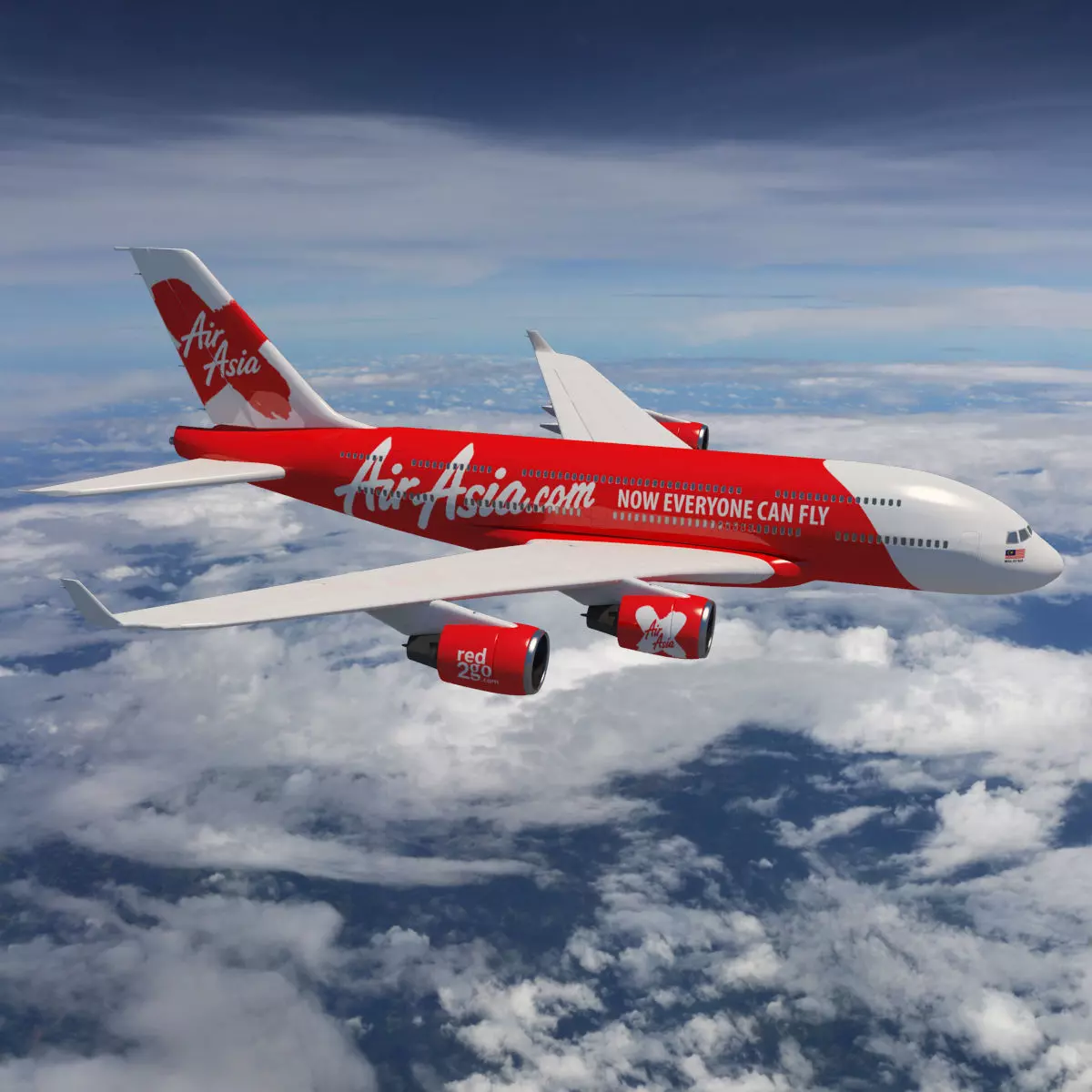 AirAsia A-380 3D model_0