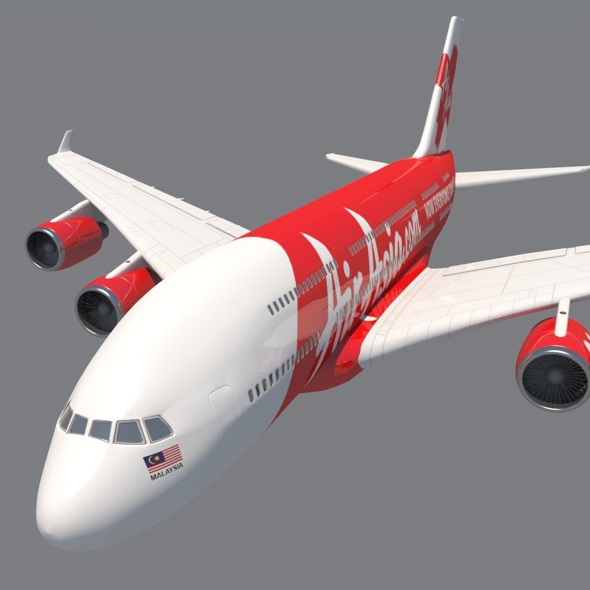 AirAsia A-380 3D model_5