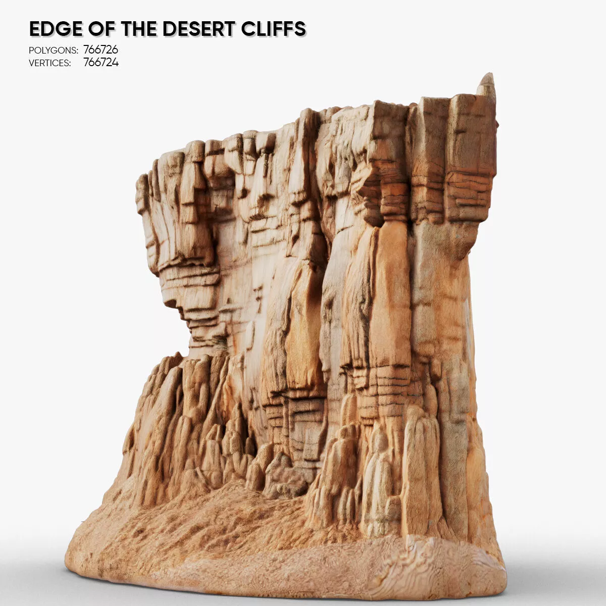 Edge of the Desert Cliffs 3D model